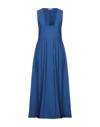 Barena Venezia Barena Woman Midi Dress Bright Blue Size 4 Cotton In Blue