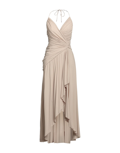 ALEXANDRE VAUTHIER ALEXANDRE VAUTHIER WOMAN MIDI DRESS SAND SIZE 8 POLYESTER