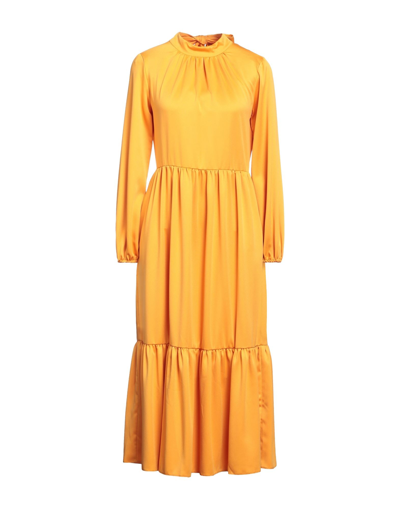 Closet Midi Dresses In Orange