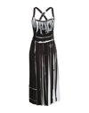 Prada Stretch Viscose Dress Abstract Print In Black