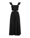 Soallure Midi Dresses In Black