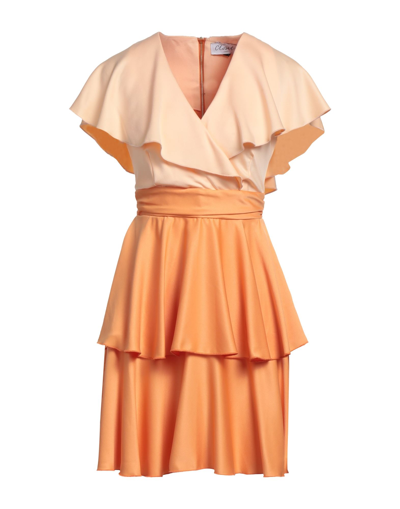 Closet Short Dresses In Orange