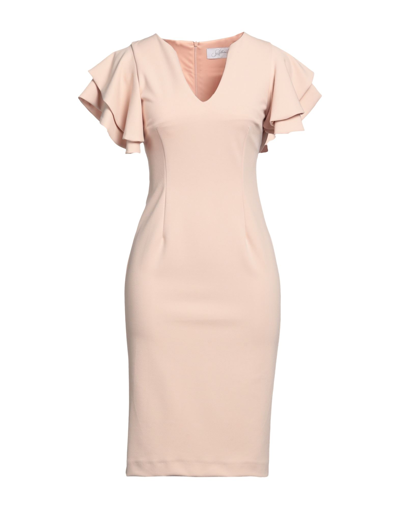 Soallure Midi Dresses In Pink