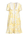 Red Valentino Short Dresses In Yellow