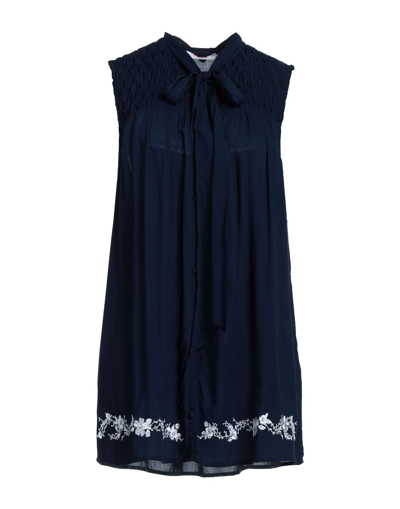 Blugirl Blumarine Short Dresses In Dark Blue