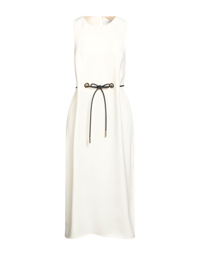 Space Simona Corsellini Midi Dresses In Ivory