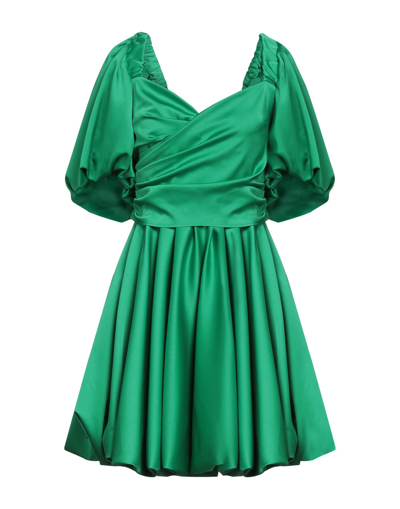 Space Simona Corsellini Short Dresses In Green