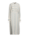 Aspesi Stripe-print Shirt Dress In Beige
