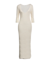 Soallure Midi Dresses In White