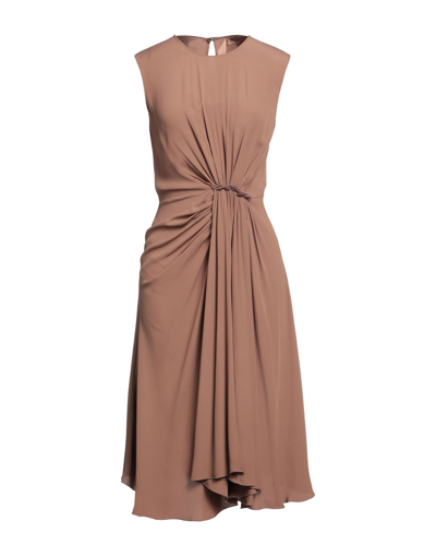 Ndegree21 Midi Dresses In Light Brown
