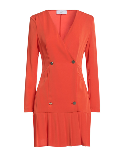 Soallure Short Dresses In Orange