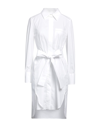 Dondup Midi Dresses In White