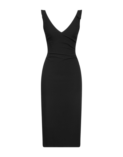 Soallure Midi Dresses In Black