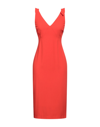 Soallure Midi Dresses In Orange