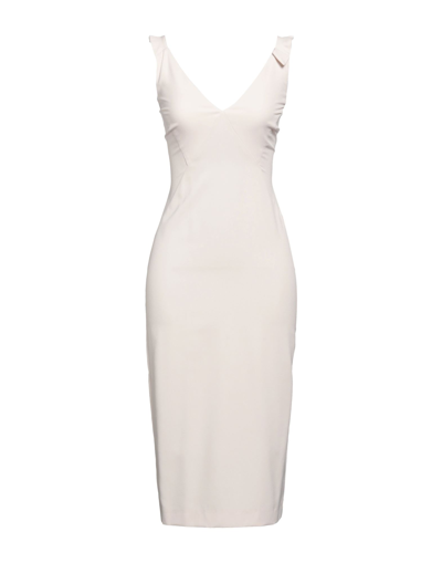 Soallure Midi Dresses In Beige