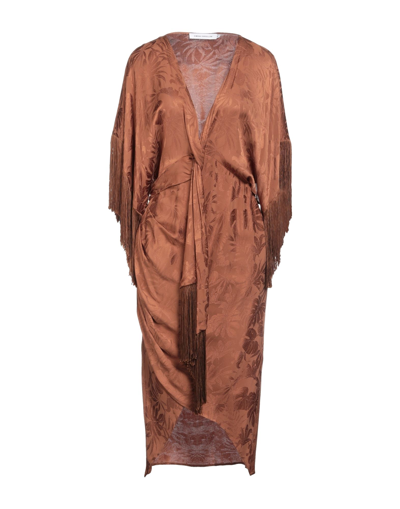 Space Simona Corsellini Midi Dresses In Brown