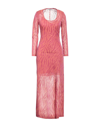 Dimora Woman Maxi Dress Salmon Pink Size 6 Viscose, Polyamide, Polyester In Pink