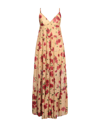 Aniye By Woman Long Dress Sand Size 10 Viscose In Beige