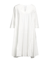 Soallure Midi Dresses In White