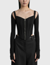 Dion Lee Shift-loop Corset Top In Black