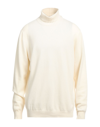 Malo Man Turtleneck Cream Size 48 Virgin Wool In White