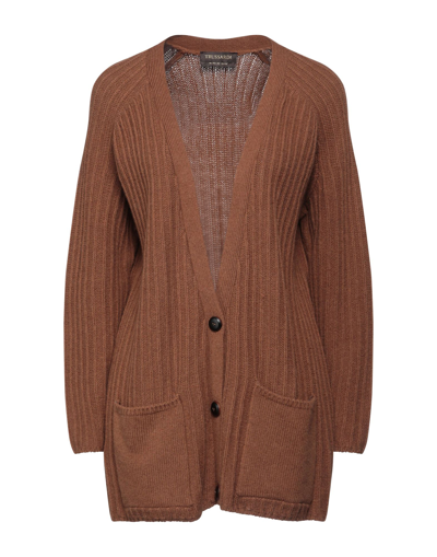 Trussardi Cardigans In Brown