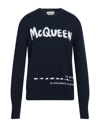 Alexander Mcqueen Crew Neck Pullover In Blue