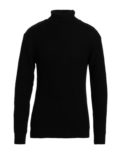 SIGNS SIGNS MAN TURTLENECK BLACK SIZE XL ACRYLIC, WOOL