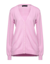 TRU TRUSSARDI TRU TRUSSARDI WOMAN CARDIGAN PINK SIZE M COTTON