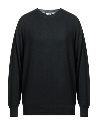 Mauro Grifoni Grifoni Man Sweater Black Size 42 Cotton, Cashmere In Black