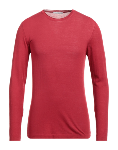 Grey Daniele Alessandrini Sweaters In Red