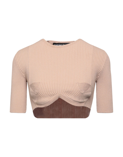 Adamo Andrea Adamo Sweaters In Beige