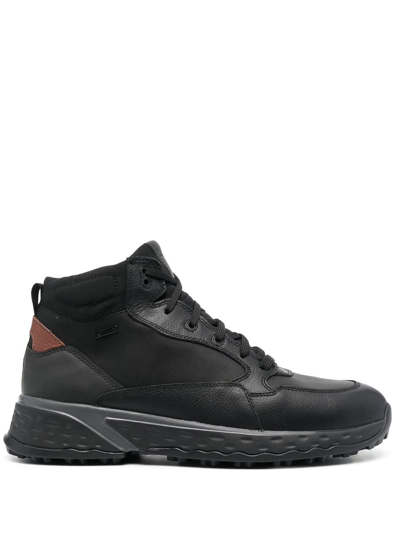 Geox Sterrato Abx Lace-up Boots In Black
