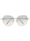 Dita Eyewear Oversize Rounded Sunglasses In Gold