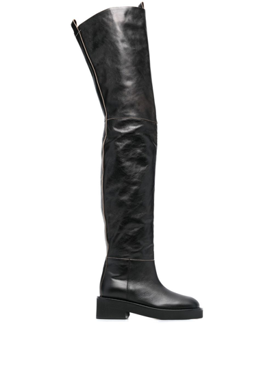 Mm6 Maison Margiela Thigh-high 55mm Boots In Black | ModeSens