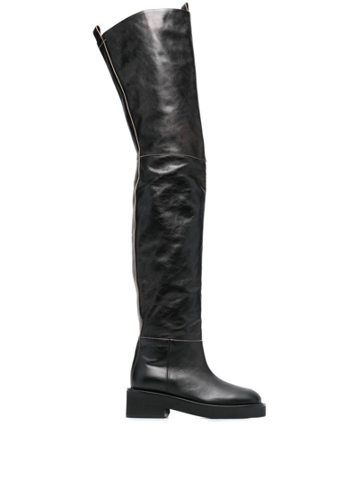 Mm6 Maison Margiela Thigh-high 55mm Boots In Black