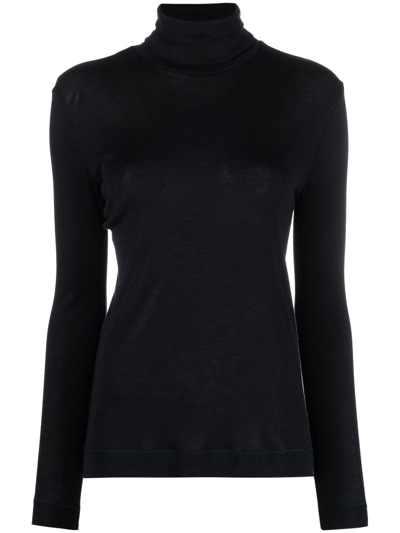 Hanro High-neck Knitted Jumper In Black