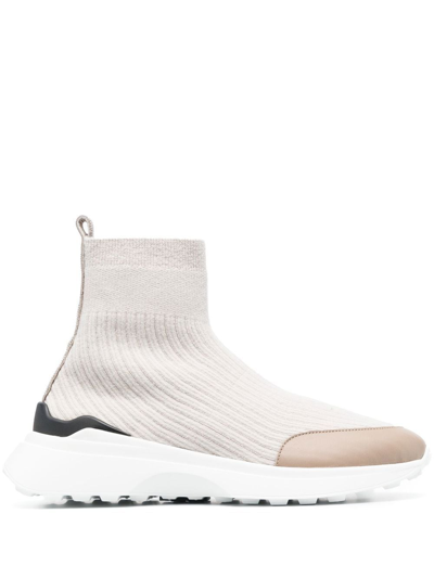 Fabiana Filippi Sock-style High-top Sneakers In Neutrals