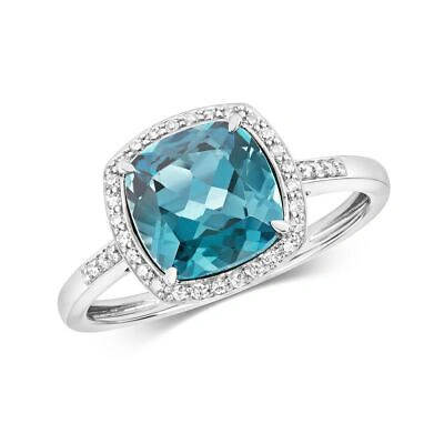 Pre-owned So Diamant & London Blau Topas Ring Grössen