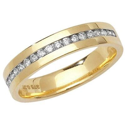 Pre-owned Eternity 0.27ct Diamant Halb  Ring Grössen Bedienungsanleitung Gelbgold