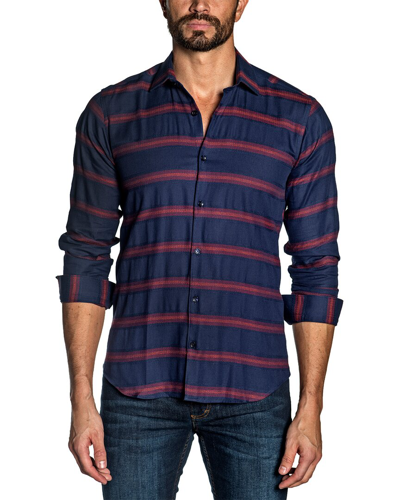 Jared Lang Regular Fit Stripe Button-up Shirt In Nocolor