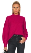 Pistola Carlen Mock Neck Sweater In Fuchsia