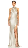 Sau Lee X Revolve Penelope Gown In Metallic Silver
