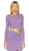 H:ours Cyn Crop Top In Purple