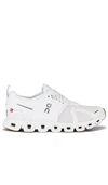 On Cloud 5 Terry Running Shoe In White