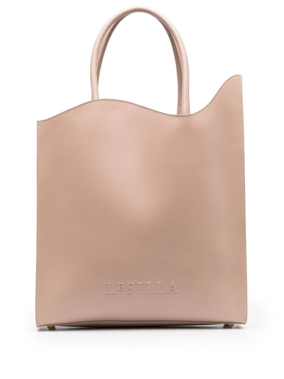Le Silla Ivy Leather Tote Bag In Neutrals