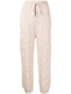 LOW CLASSIC CABLE-KNIT STRAIGHT TROUSERS