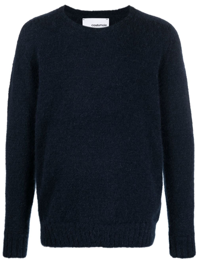 Costumein Crew-neck Mohair-blend Sweater In 蓝色