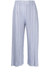ISSEY MIYAKE PLISSÉ-EFFECT CROPPED TROUSERS