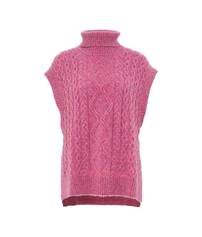 Baum Und Pferdgarten Cilina Knitted Waistcoat Top - Cashmere Rose In Pink